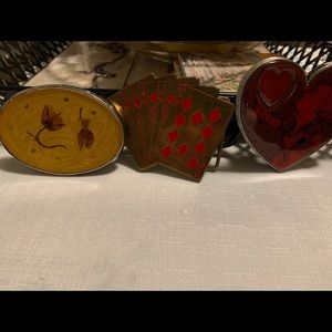 Vintage belt buckles, lot of 3